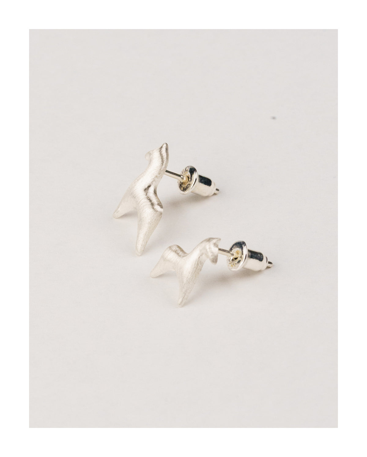 Silver Horse Studs Earrings by Aesth & Util, product view 5