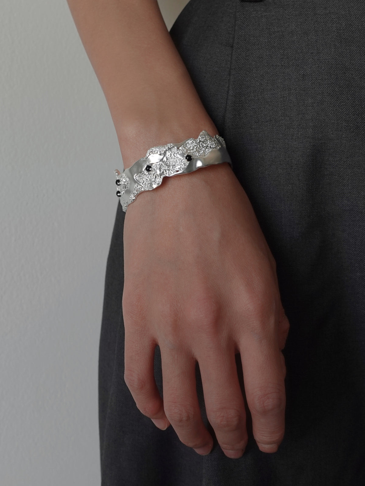 Solid Lace Cuff Bangle by Luna-mi, product view 2