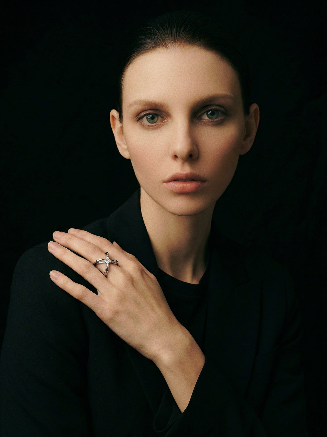 Stellar Keystone II · Moissanite & Silver Ring by ARCHIGEM, product view 3