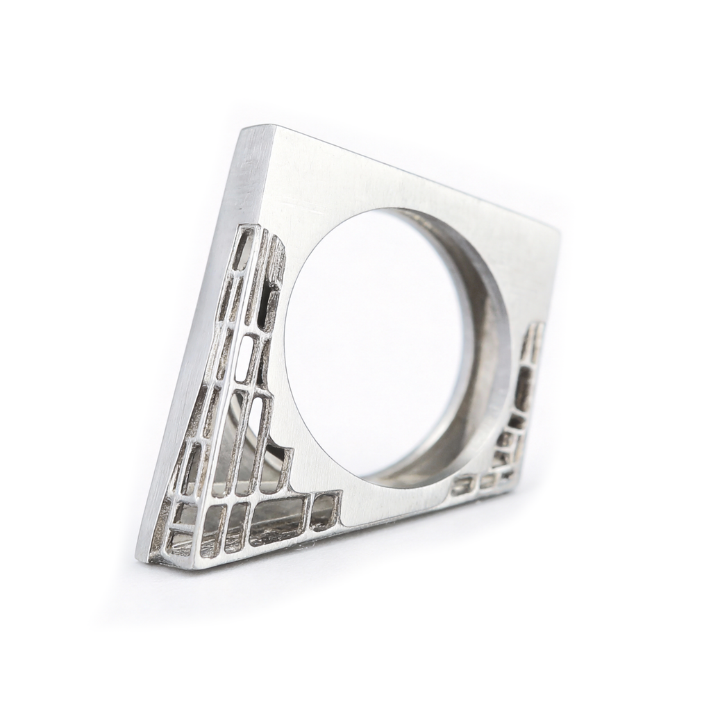 Time Sculpture Architectural Ring by INVERMAGE, product view 1