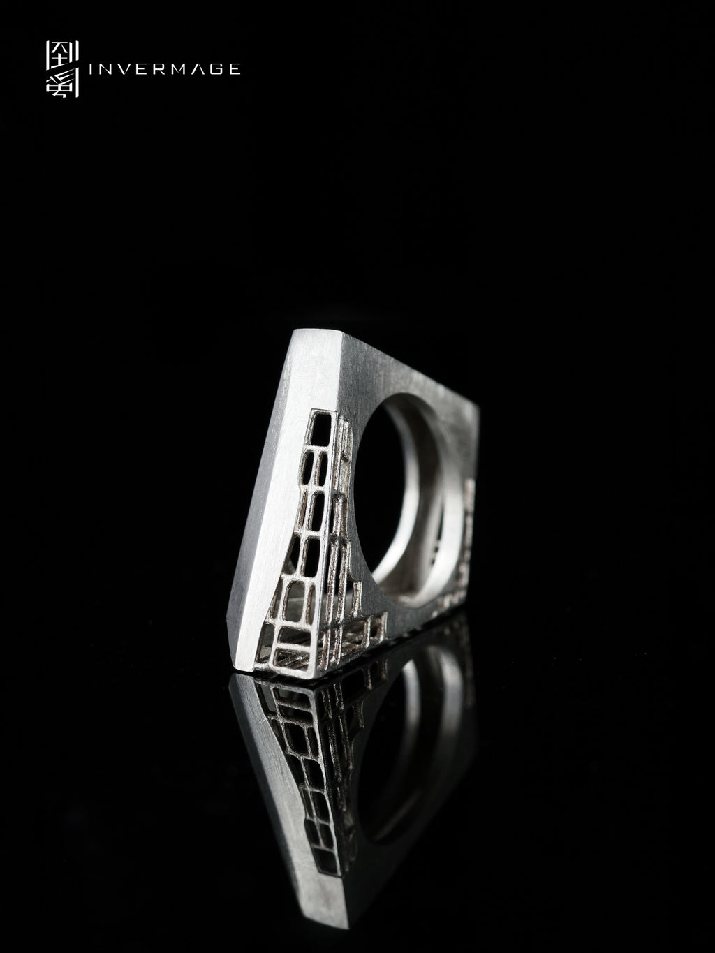 Time Sculpture Architectural Ring by INVERMAGE, product view 5