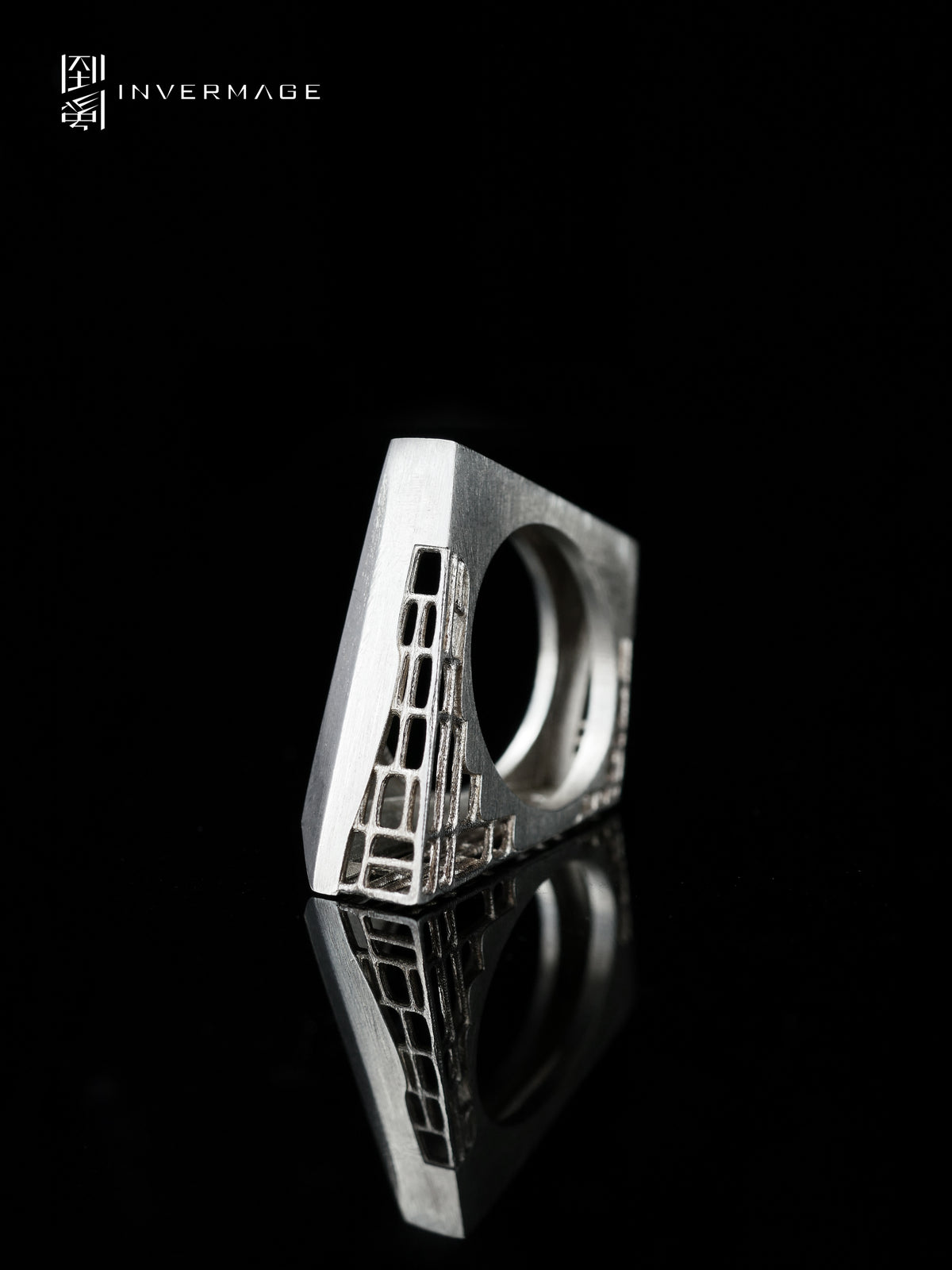 Time Sculpture Architectural Ring by INVERMAGE, product view 5