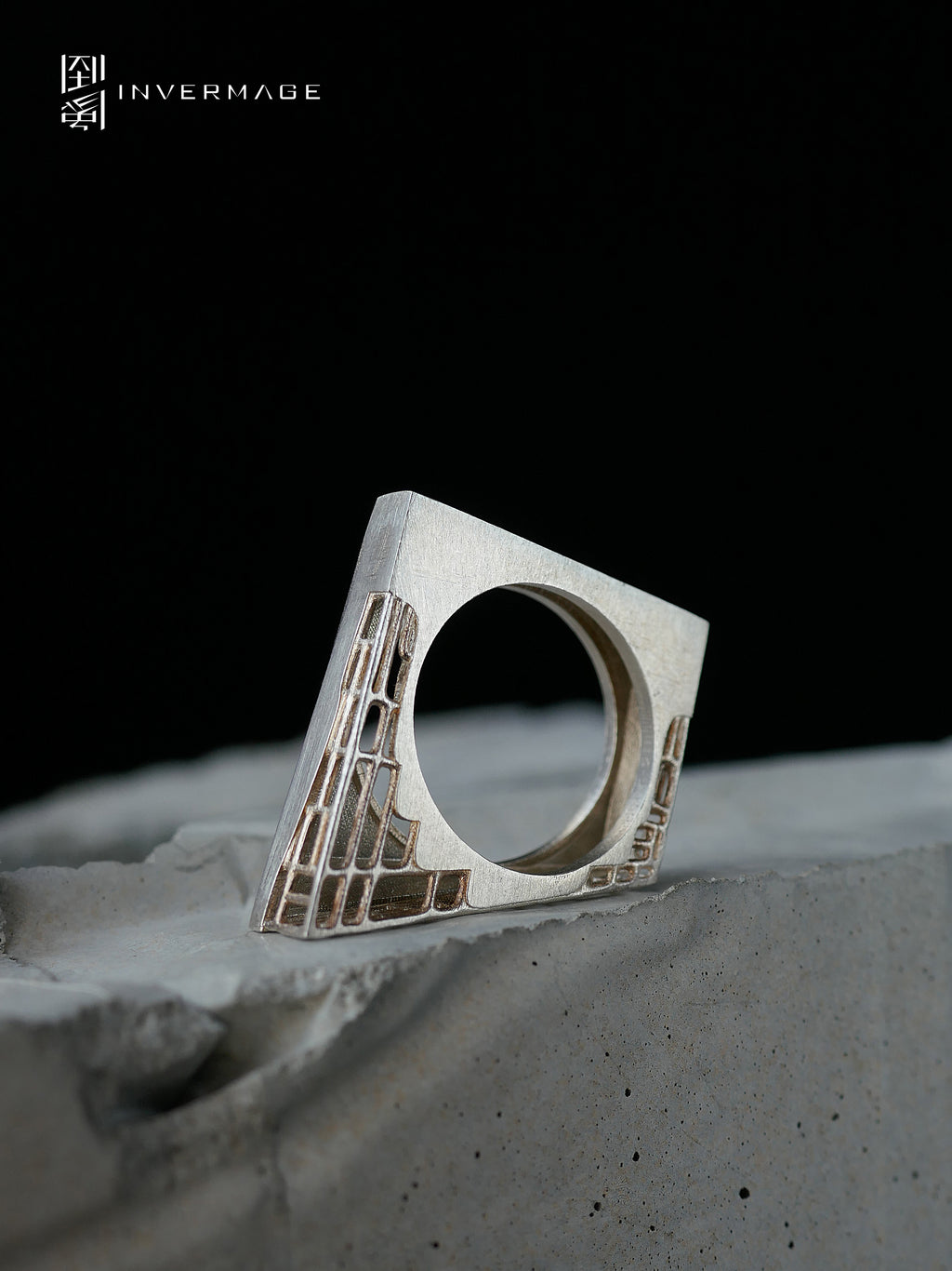 Time Sculpture Architectural Ring by INVERMAGE, product view 7