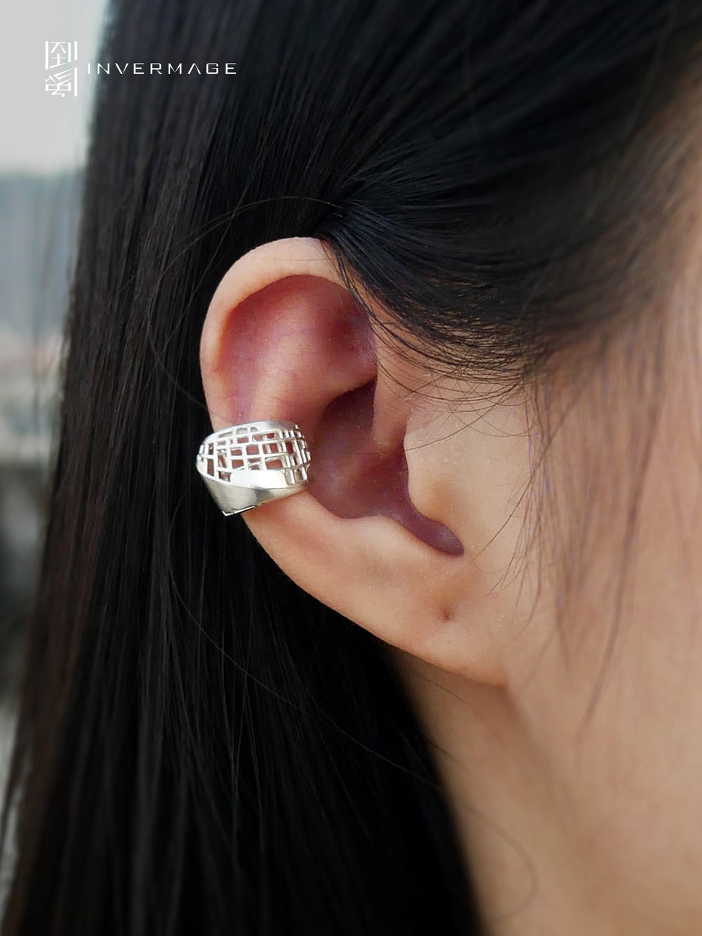 Time Sculpture Ear Cuff by INVERMAGE, product view 2
