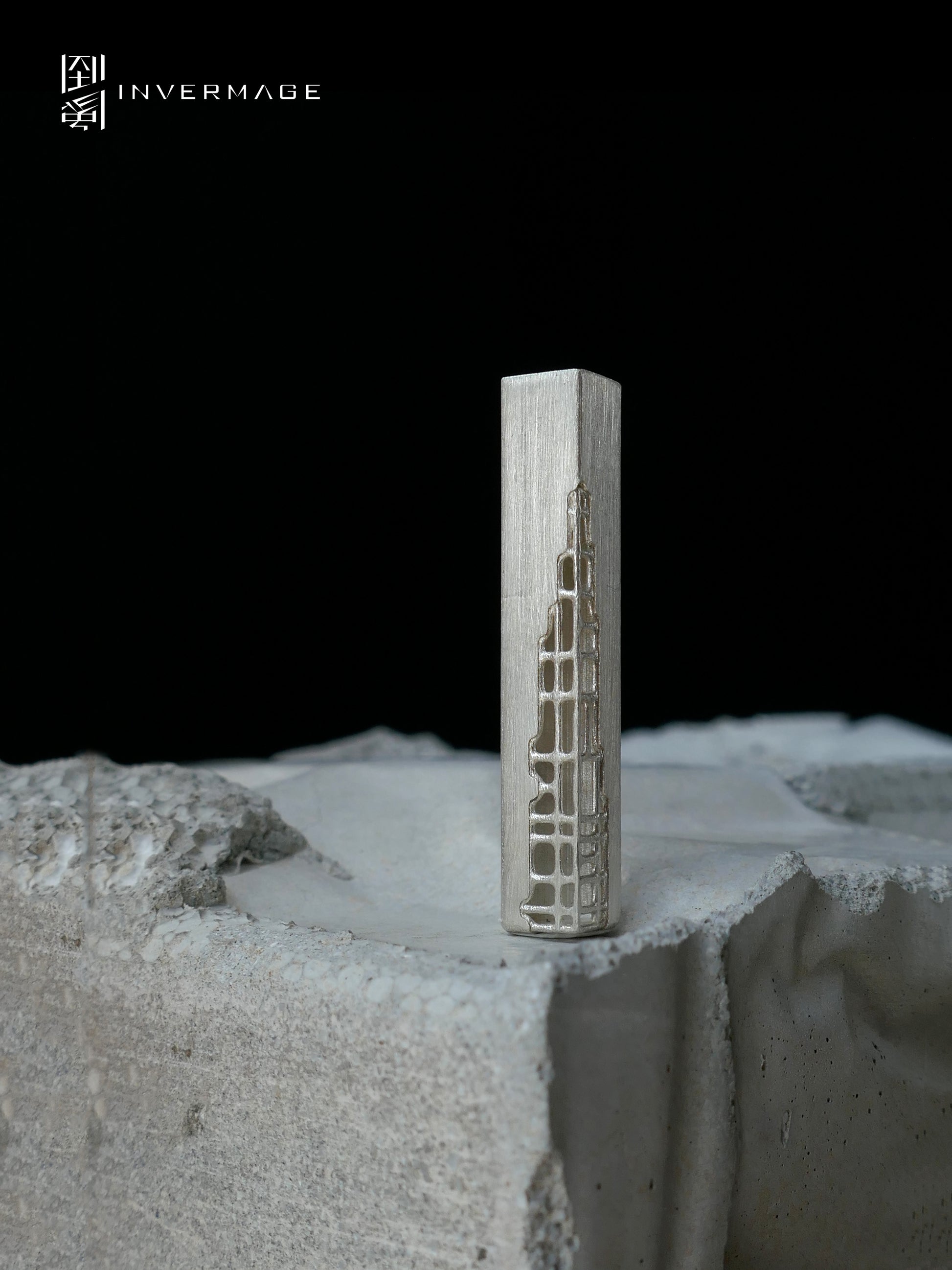 Time Sculpture Ikebana Brooch by INVERMAGE, product view 2