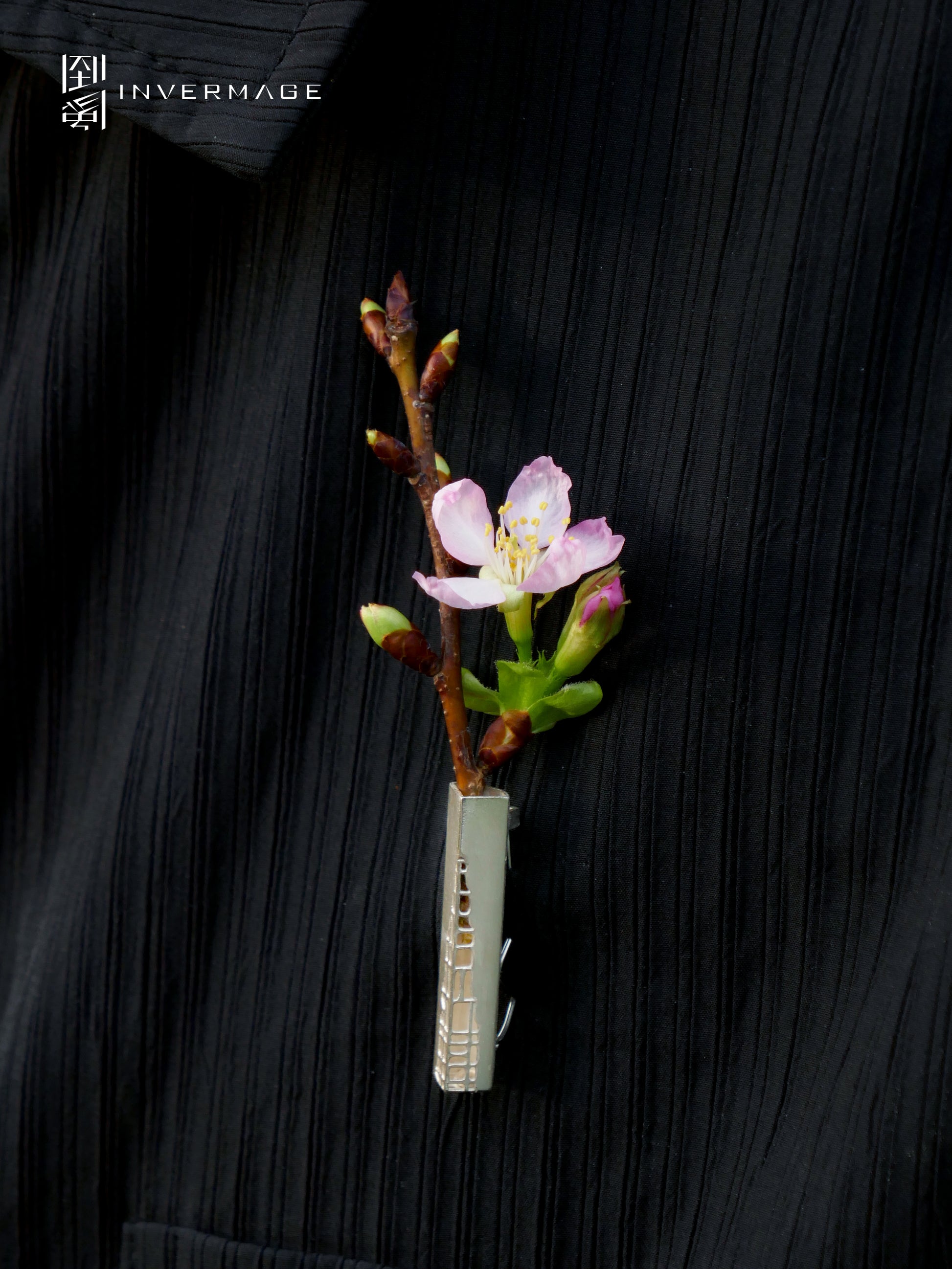 Time Sculpture Ikebana Brooch by INVERMAGE, product view 7