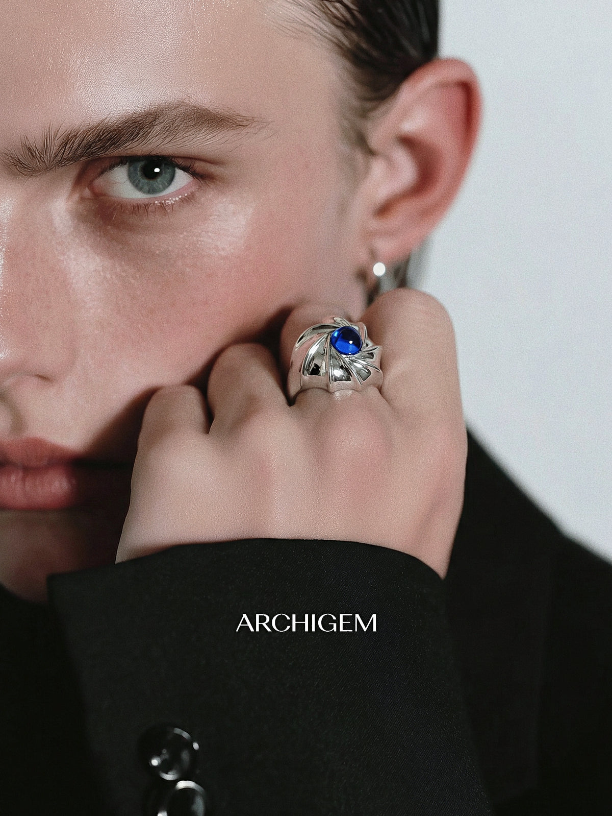 Vortex · Gold-plated Silver Ring by ARCHIGEM, product view 7