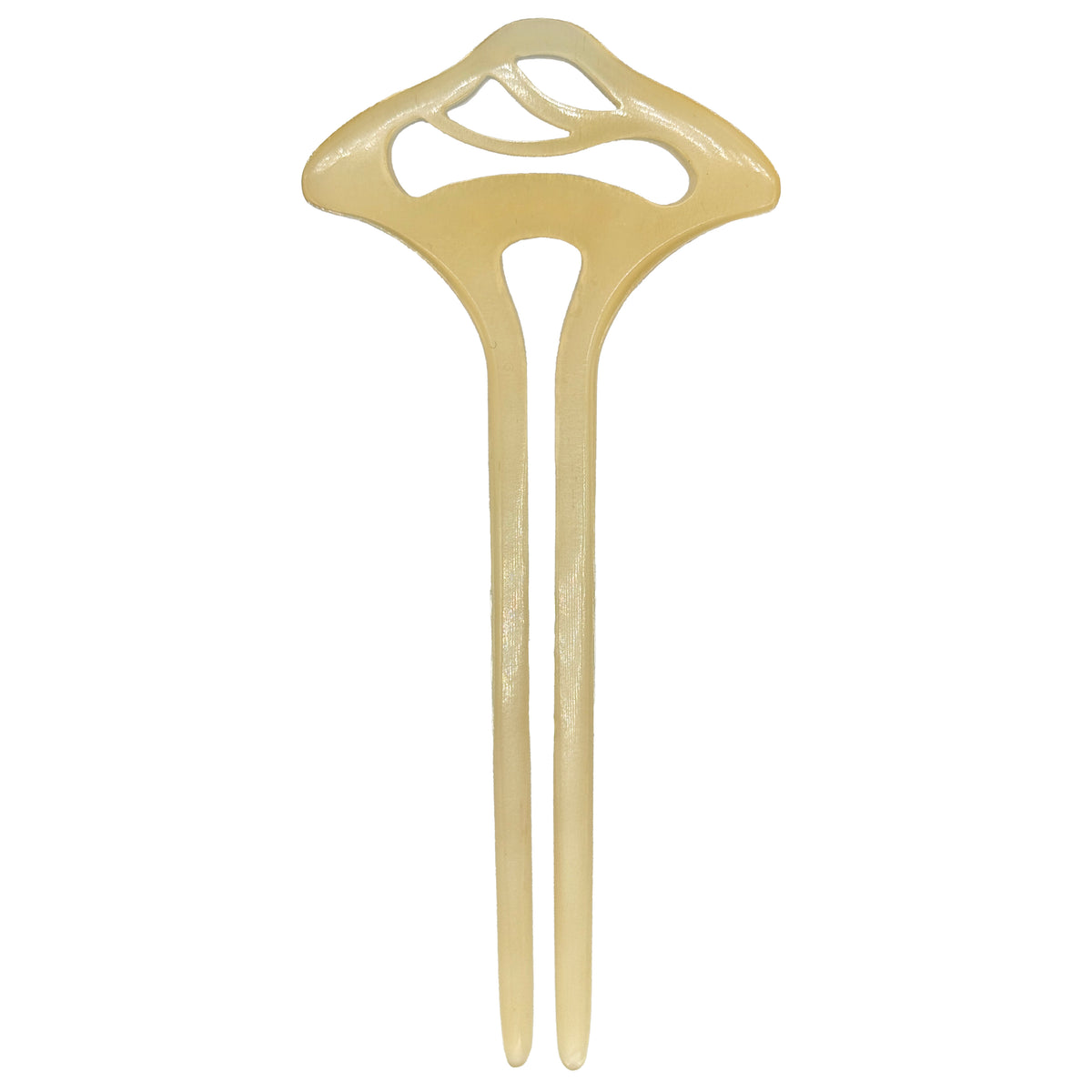 Welcoming Pine Hairpin — Beige hair pick on a white background