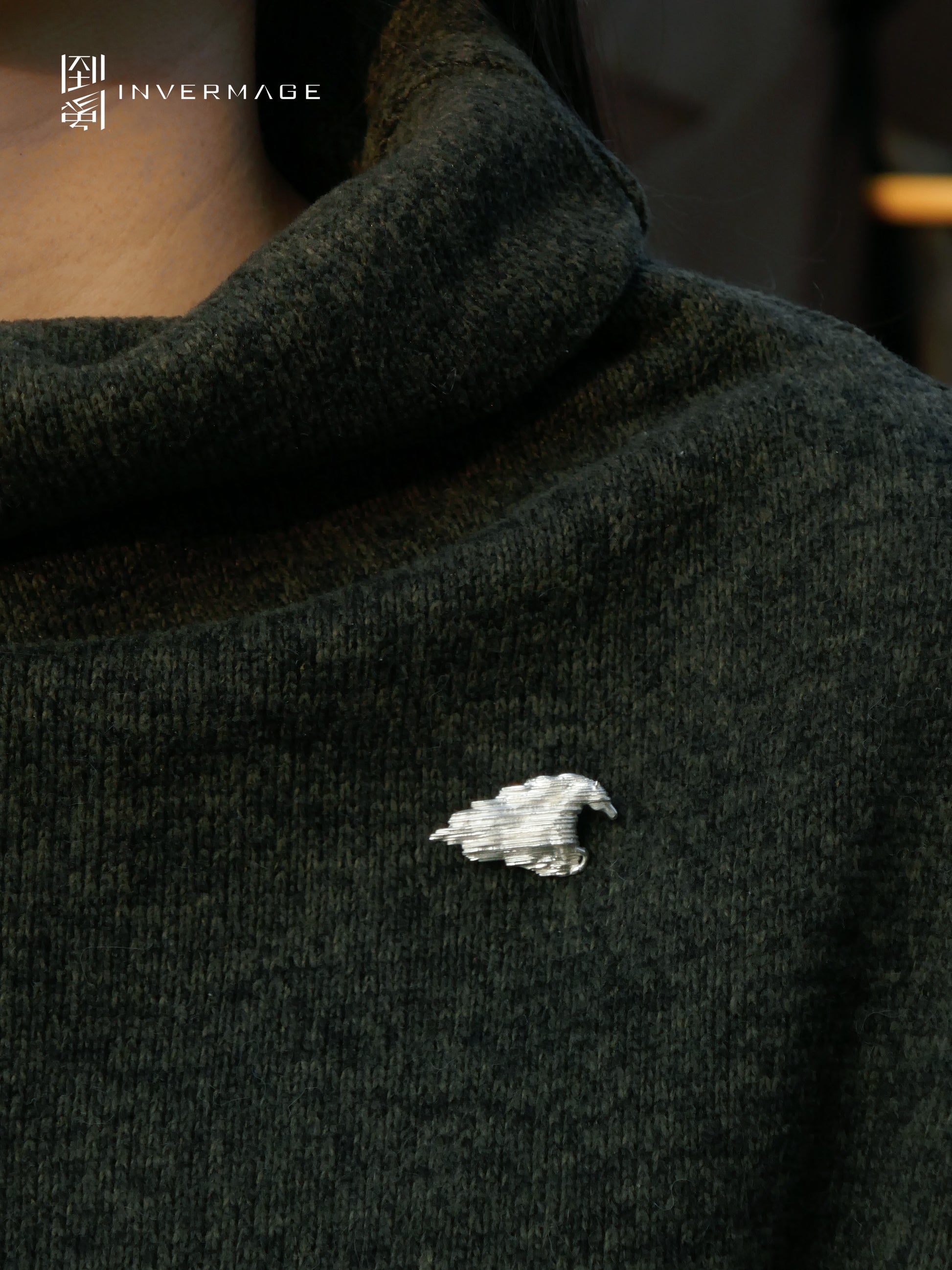 Wind Horse Brooch by INVERMAGE, product view 3