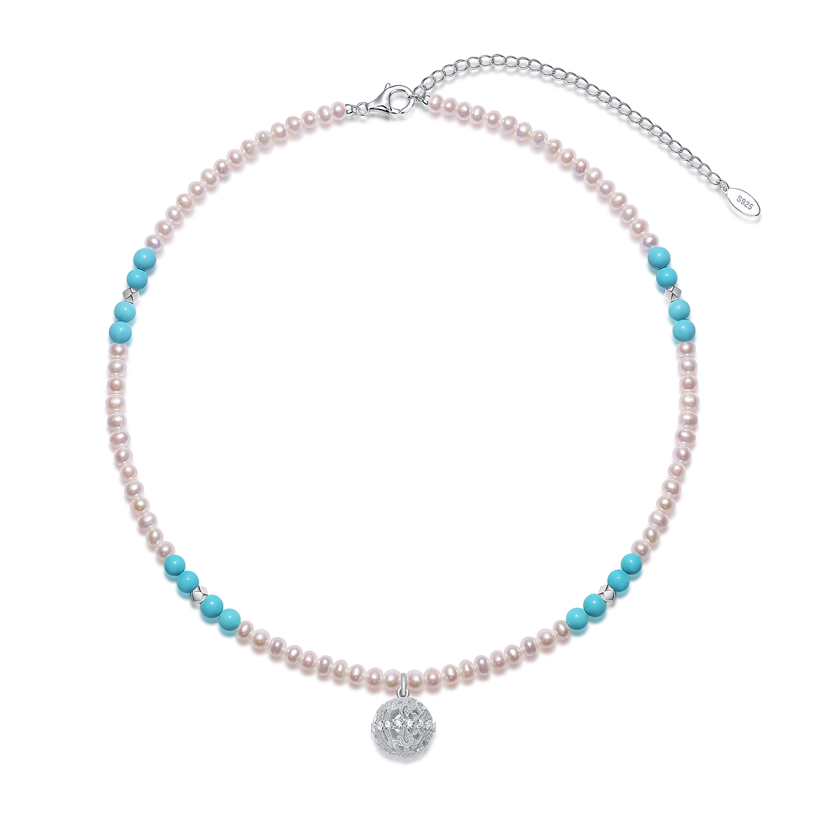 Woven Vines Pearl Necklace by Luna-mi, product view 1
